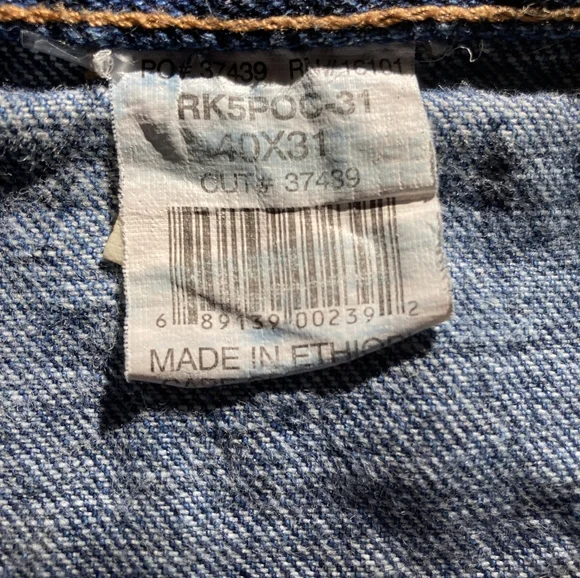 Real Work Wear Jeans-Mens Size 40x31 - Picture 3 of 4
